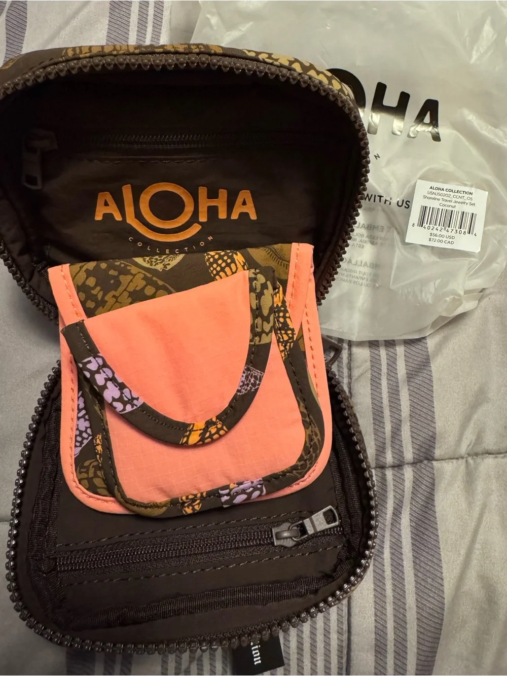 NWT Aloha Collection Travel Jewelry Case